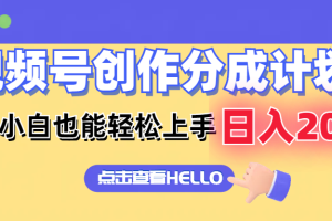 (12158期)视频号创作分成计划 新手小白也能轻松上手 无脑搬运简单操作 日入2000+