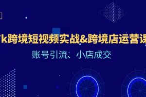 (12152期)Tk跨境短视频实战&跨境店运营课:账号引流、小店成交