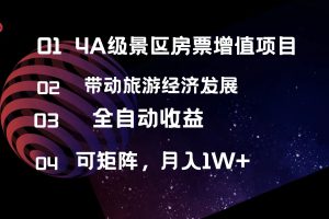 (12172期)4A级景区房票增值项目 带动旅游经济发展 全自动收益 可矩阵 月入1w+