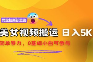 (12177期)【新思路】视频搬运+网盘拉新,靠搬运每日5000+简单暴力,0基础小白可参与