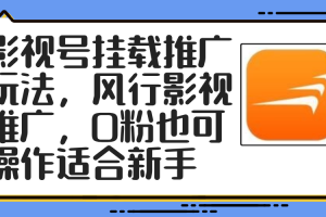 (12236期)影视号挂载推广玩法,风行影视推广,0粉也可操作适合新手