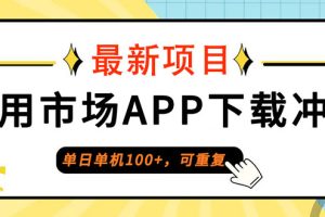 (12690期)单日单机100+,每日可重复,应用市场APP下载冲量