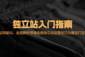 (12882期)独立站入门指南:从选品到建站,全面解析跨境电商独立站运营技巧与爆品…