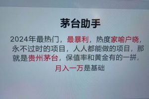 (13217期)魔法贵州茅台代理,永不淘汰的项目,抛开传统玩法,使用科技,命中率极…