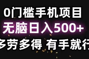 (13216期)零撸项目,看广告赚米!单机40+小白当天上手,可矩阵操作日入500+