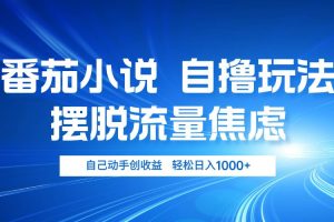 (13105期)番茄小说自撸玩法 摆脱流量焦虑 日入1000+