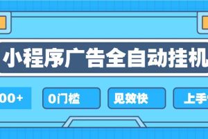 (13928期)2025全新小程序挂机,单机收益500+,新手小白可学,项目简单,无繁琐操…