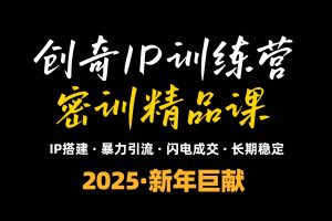 (13898期)2025年“知识付费IP训练营”小白避坑年赚百万,暴力引流,闪电成交