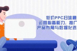 (13879期)低价PPC扫流秘籍:运营必备能力, 推广基础, 产品布局与数据化选款详解