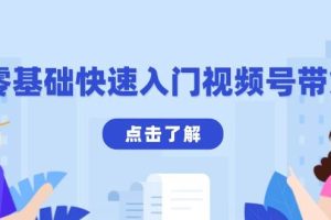 (13850期)零基础快速入门视频号带货:学会用剪映制作爆款视频,助你变现收益翻倍