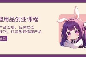 （13682期）情趣用品创业课程：涵盖产品合规，品牌定位，营销技巧，打造热销情趣产品
