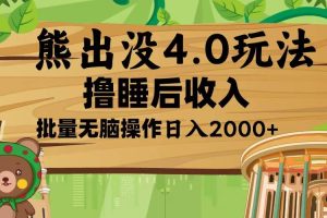(13666期)熊出没4.0新玩法,软件加持,新手小白无脑矩阵操作,日入2000+