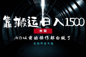 (13568期)炸裂!0基础搬运也能批量日赚1500+,以前的操作都白做了!