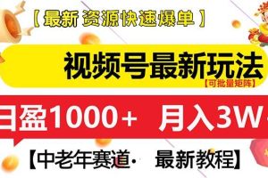 (13530期)视频号最新玩法 中老年赛道 月入3W+