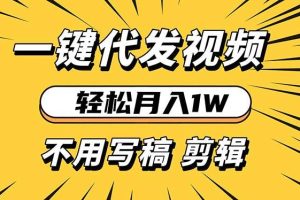 (13523期)轻松月入1W 不用写稿剪辑 一键视频代发 新手小白也能轻松操作