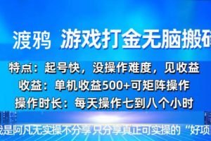(13501期)韩国知名游戏打金无脑搬砖单机收益500+