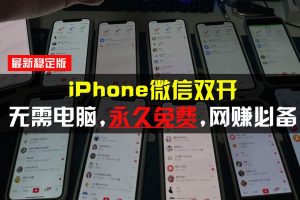 (13487期)iPhone微信双开无需电脑永久免费,适用所有iPhone手机