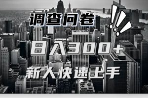 (13472期)【快速上手】调查问卷项目分享,一个问卷薅多遍,日入二三百不是难事!