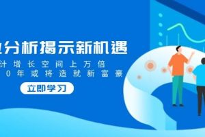 (14176期)行业分析揭示新机遇,预计增长空间上万倍,未来20年或将造就新富豪
