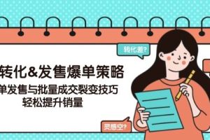 (14161期)高转化&发售爆单策略,爆单发售与批量成交裂变技巧,轻松提升销量