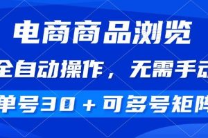(14155期)电商商品浏览,全自动操作,无需手动,单号一天30+,多号矩阵