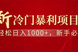 (14495期)全新项目,每天被动收益1000+,长期管道收益!