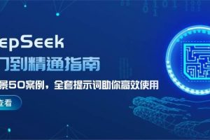 (14394期)DeepSeek入门到精通指南,7大场景50案例,全套提示词助你高效使用