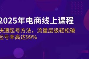 （14329期）2025年电商线上课程：快速起号方法，流量层级轻松破，起号率高达99%