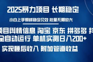 (14244期)暴力项目舆情信息 淘宝 京东 拼多多 抖音全自动运行 单机日入200+ 实现…