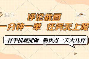 (14222期)评论截图,一分钟一单,有手机就能做,任务无上限,轻松一天大几百
