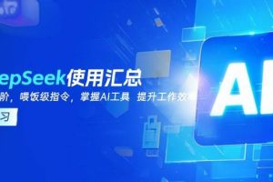 (14216期)DeepSeek使用汇总,基础到进阶,提示词技巧,掌握AI工具 提升工作效率