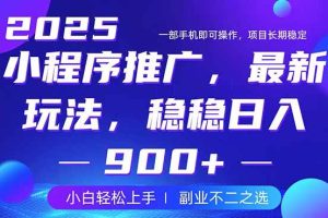 (14137期)25年小程序掘金最新玩法,稳稳日入900+,副业兼职的不二之选