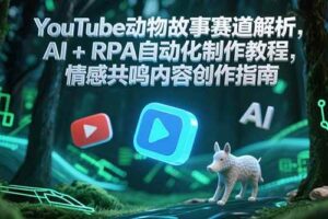 （15174期）YouTube动物故事赛道解析，AI+RPA自动化制作教程，情感共鸣内容创作指南