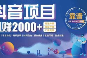 （15138期）抖音小游戏，日收益2000+暴利逆袭 玩法升级 收益升级 广告变现