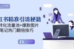 （14881期）小红书精准引流秘籍，高转化流量池+爆款图片，笔记热门翻倍技巧