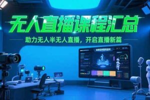 （15218期）无人直播课程汇总，含非实时防风技术，助力无人半无人直播，开启直播新篇
