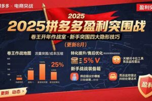 （15687期）2025拼多多盈利突围战：卷王开年作战室，新手突围四大隐形技巧(更新8月)