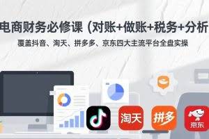 （17390期）电商财务必修课（对账+做账+税务+分析）覆盖抖音、淘天、拼多多、京东四大主流平台全盘实操