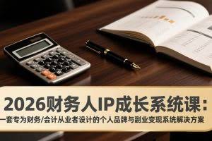 (17339期)2026财务人IP成长系统课:一套专为财务/会计从业者设计的个人品牌与副业变现系统解决方案