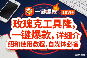 （17352期）玫瑰克隆工具，ai鲁大魔，自媒体必备神器，一键爆款神器，详细教程。