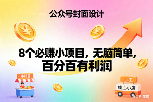 (17333期)8个必赚小项目,无脑简单,百分百有利润,副业首选,日入300+