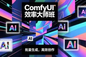 （17107期）ComfyUI效率大师班：工作流搭建，批量生成，将个人AI出图效率提升5-10倍，月接单收入1-3万