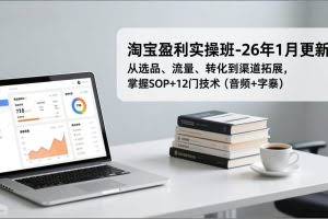（17105期）淘宝盈利实操班-26年1月更新，从选品、流量、转化到渠道拓展，掌握SOP+12门技术（音频+字幕）