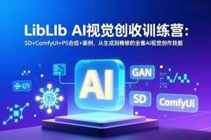 （16983期）LibLIb AI视觉创收训练营：SD+ComfyUI+PS合成+案例，从生成到精修的全套AI视觉创作技能