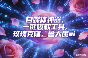 （16949期）ai鲁大魔，自媒体必备的软件，玫瑰克隆神器，一键爆款，详细教程
