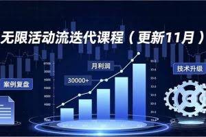 （16690期）无限活动流迭代课程（更新11月），最新玩法、技术升级、案例复盘，持续盈利月利润3万+
