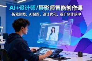 （16398期）AI+设计师/摄影师智能创作课：智能修图、AI绘画、设计优化，提升创作效率