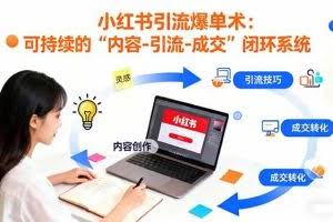 （16362期）小红书引流爆单术：构建一套低成本 可持续的“内容-引流-成交”闭环系统