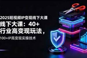 （16282期）2025短视频IP变现线下大课：40+行业高变现玩法，100+IP高变现实操技术