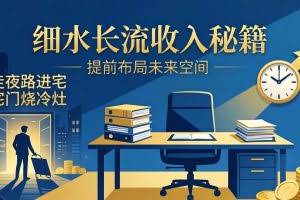 （17836期）某付费文章：细水长流收入秘籍：走夜路进宅门烧冷灶，提前布局未来空间